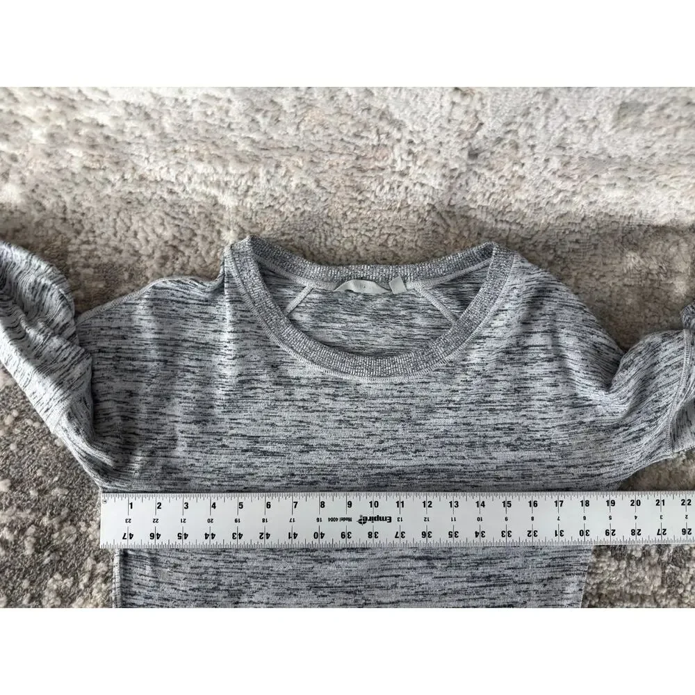 Athleta Size S Stretch Casual Outdoor‎ Sweater Heather Gray Long Sleeve Pullover